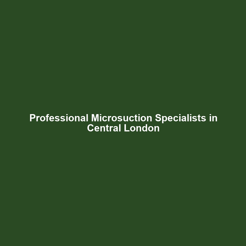 Professional Microsuction Specialists in Central London